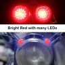 Allextreme EXP22L0R LED Parking Light 22 SMD Bright Pilot Headlight 11W License Plate Indicator Lamp Compatible With Motorcycle (2 Pcs, Red)