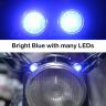 AllExtreme EXP22L0B LED Parking Light 22 SMD Bright Pilot Headlight 11W License Plate Indicator Lamp Compatible With Motorcycle (2 Pcs, Blue)