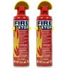 AllExtreme EXEFAP2 All Purpose Fire Extinguisher Classes ABCK Gasoline, Kitchen Grease Oil and Fats, Electric and Wood Fires for Home Apartment Office Boat Car Bike (500ml, Pack of 2)