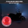 Allextreme EXTLA01 Bike Customized LED Tail Light Motorcycle Number Plate Brake Rear Lamp Compatible with Classic 350 Reborn- RED