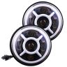 Allextreme HC-C117 7 Inch Round LED Headlight with Hi/Low Beam Projector Head Lamp Bulb Compatible with Thar Bullet Classic Standard Thunderbird - (Pack of 2)