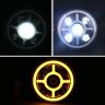 Allextreme HC-C117 7 Inch Round LED Headlight with Hi/Low Beam Projector Head Lamp Bulb Compatible with Thar Bullet Classic Standard Thunderbird - (Pack of 2)
