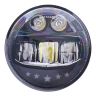 Allextreme HC-C102 20W Round White LED Headlight 5.75 Inch Hi/Low Beam Projector Headlamp Angel Eye Compatible with Avenger (Pack of 1, Yellow & White)