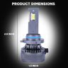 AllExtreme K18-9005 LED Headlight 130 Watt 9005 Car Driving Headlamp Bulb Lights 19800LM Chip Fog Light Ideal for Cars