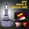 Allextreme Q15-H1 LED Headlight 150 Watt H1 Car Driving Headlamp Bulb Lights 22000LM Chip Fog Light Ideal for Cars