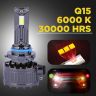 Allextreme Q15-9006 LED Headlight 150 Watt 9006 Car Driving Headlamp Bulb Lights 22000LM Chip Fog Light Ideal for Cars