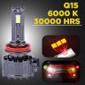 Allextreme Q15-H11 LED Headlight 150 Watt H11 Car Driving Headlamp Bulb Lights 22000LM Chip Fog Light Ideal for Cars