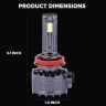 Allextreme Q15-H11 LED Headlight 150 Watt H11 Car Driving Headlamp Bulb Lights 22000LM Chip Fog Light Ideal for Cars