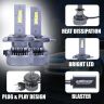Allextreme K18-H4 LED Headlight 130 Watt H4 Car Driving Headlamp Bulb Lights 19800LM Chip Fog Light Ideal for Cars
