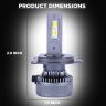 Allextreme K18-H4 LED Headlight 130 Watt H4 Car Driving Headlamp Bulb Lights 19800LM Chip Fog Light Ideal for Cars