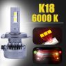 Allextreme K18-H4 LED Headlight 130 Watt H4 Car Driving Headlamp Bulb Lights 19800LM Chip Fog Light Ideal for Cars