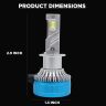 AllExtreme K10-H1 LED Headlight Conversion Kit 70W LED Chips 11000LM Headlamp Bulbs 6000K Bright Light Chip Foglight Ideal for Car (Set of 2)