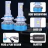 AllExtreme K10-9006 LED Headlight Conversion Kit 70W CREE Chips 11000LM Headlamp Bulbs 6000K Bright Light Chip Foglight Ideal for Cars (Set of 2)