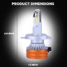 Allextreme K11-H4 LED Headlight 80 Watt H4 Car Driving Headlamp Bulb Lights 13000LM Chip Fog Light Ideal for Cars