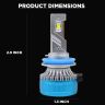 AllExtreme K10-H11 LED Headlight Conversion Kit 70W CREE LED Chips 11000LM Headlamp Bulbs 6000K Bright Fog Light Ideal for Cars (Set of 2)