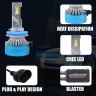AllExtreme K10-H11 LED Headlight Conversion Kit 70W CREE LED Chips 11000LM Headlamp Bulbs 6000K Bright Fog Light Ideal for Cars (Set of 2)