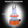 Allextreme K11-H11 LED Headlight 80 Watt H11 Car Driving Headlamp Bulb Lights 13000LM Chip Fog Light Ideal for Cars