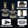 Allextreme K12-H4 LED Headlight 110 Watt H4 Car Driving Headlamp Bulb Lights 15000LM Chip Fog Light Ideal for Cars