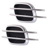AllExtreme ETCRS2B Air Flow Vent Sporty Side Fender Decorative Vents Racing Look Universal Grill Duct Set of 2 for All Model Cars