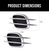 AllExtreme ETCRS2B Air Flow Vent Sporty Side Fender Decorative Vents Racing Look Universal Grill Duct Set of 2 for All Model Cars