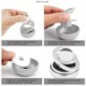 AllExtreme EXTPF0S Car Air Freshener Double Ring with Crystal Ball Solar Energy 360° Revolving Refillable Aromatherapy Diffuser Scented Perfume Fragrance (Silver)
