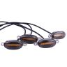 Allextreme EX4CG9L Car Grille Led Lamp Front Bumper Warning Insert Lights DRL Vehicle Accessory Compatible with Cars, Trucks, SUV (4 pcs, Yellow)