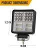 Allextreme EX38L01 48W Car Irradiation Lamp IP67 High-Intensity 38LED Dual Beam Power Work Light Vehicle Accessory Compatible with Cars Trucks SUVs (Yellow & White, Pack of 1)