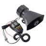 AllExtreme EXBE-100W Warning Alarm Electric Horn Car Emergency Siren 7 Sound PA Loudspeaker System with Handheld Microphone Amplifier