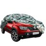 AllExtreme RDP5007 100% Tested Waterproof Car Body Cover Compatible with Renault Duster Triple Stitched UV Heat Resistant Indoor Outdoor Body Protection (Army Print with Mirror)