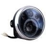 Allextreme 6 LED Lamp Bright Round Headlight High beam Headlamp DRL Light with Heat Dissipation for Bikes Automobiles (White & Yellow, Pack Of 1)