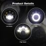 Allextreme 6 LED Lamp Bright Round Headlight High beam Headlamp DRL Light with Heat Dissipation for Bikes Automobiles (White & Yellow, Pack Of 1)