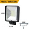 Allextreme EX-FGLW-01 64 LED Irradiation Lamp Water Resistant High-Intensity 48 Watt Power Work Light Compatible with Cars Trucks SUVs and ATVs (White, Pack of 1)