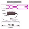 AllExtreme EXTPZ2P EL LED Helmet Light Strip with 3 Modes Flashing Night Bike Motorcycle Riding Signal Sticker (Pink)