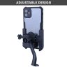 Allextreme EXMUH01 Mobile Phone Holder with USB Charger Waterproof Easy Adjustable Rear View Mirror Mount Solid Metal Cradle Stand Suitable forBike & Mobile Phones 3.5" to 7.0"