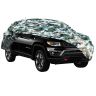 AllExtreme JJZ5007 100% Tested Waterproof Car Body Cover Compatible with Jeep Compass Triple Stitched UV Heat Resistant Indoor Outdoor Body Protection (Army Print with Mirror)