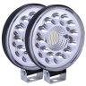 Allextreme EX-33FGL2 33 LED Car Bike Headlight Lamp IP67 High-Intensity Beam 40W Uniform Light Vehicle Accessory Compatible with Cars Bikes Trucks SUV (White, Pack of 2)