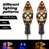 Allextreme R-258 Indicator LED Light Turn Signals Front and Rear Bright Warning Lamp 3-Patterns Water Resistant for all scooter, scooty, & Motorbikes (4 Pcs, Yellow & Blue)
