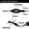 Allextreme R-258 Indicator LED Light Turn Signals Front and Rear Bright Warning Lamp 3-Patterns Water Resistant for all scooter, scooty, & Motorbikes (4 Pcs, Yellow & Blue)