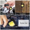 Allextreme Keychain Flashlight 4 Light Mode Magnetic Work LED 6W USB Rechargeable Bottle Opener Water Resistant for Camping & Nighttime Trekking