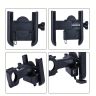 Allextreme EXUMH02 Mobile Phone Stand Handle Bar Mount Smartphone Holder Flexible & Rotational Cradle Accessory for Motorcycles Scooters (Black)