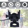 Allextreme EXUMH02 Mobile Phone Stand Handle Bar Mount Smartphone Holder Flexible & Rotational Cradle Accessory for Motorcycles Scooters (Black)