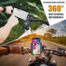 Allextreme EXUMH02 Mobile Phone Stand Handle Bar Mount Smartphone Holder Flexible & Rotational Cradle Accessory for Motorcycles Scooters (Black)