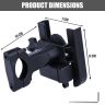 Allextreme EXUMH02 Mobile Phone Stand Handle Bar Mount Smartphone Holder Flexible & Rotational Cradle Accessory for Motorcycles Scooters (Black)
