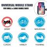 Allextreme EXUMH02 Mobile Phone Stand Handle Bar Mount Smartphone Holder Flexible & Rotational Cradle Accessory for Motorcycles Scooters (Black)