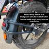 AllExtreme Universal Tyre Hugger with Reflectors Rear Mudguard Reflective Splash Guard Compatible with Bikes Motorcycles (Black)