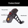 AllExtreme Universal Tyre Hugger with Reflectors Rear Mudguard Reflective Splash Guard Compatible with Bikes Motorcycles (Black)