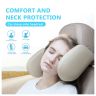 AllExtreme EXA05BG Adjustable Car Seat Headrest Mountable Head Neck Support Travel-Friendly Design Suitable for Kids & Adults (Beige)