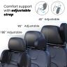 AllExtreme EXA05BL Adjustable Car Seat Headrest Mountable Head Neck Support Travel-Friendly Design Suitable for Kids & Adults (Black)