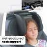 AllExtreme EXA05BL Adjustable Car Seat Headrest Mountable Head Neck Support Travel-Friendly Design Suitable for Kids & Adults (Black)