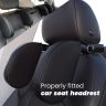 AllExtreme EXA05BL Adjustable Car Seat Headrest Mountable Head Neck Support Travel-Friendly Design Suitable for Kids & Adults (Black)